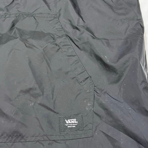 Vans Hooded Windbreaker Jacket Men Large Quarter Zip Pockets Lightweight New - Picture 6 of 6